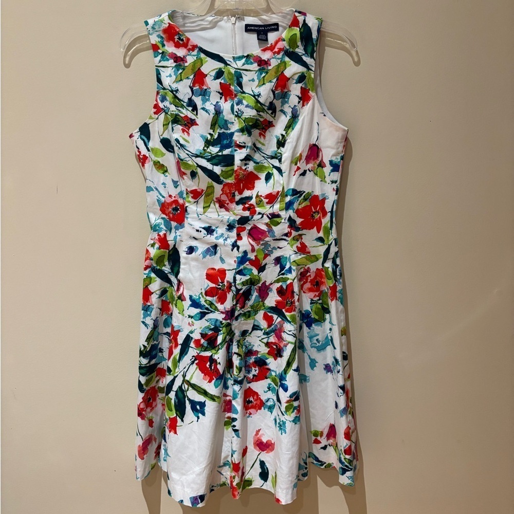 American Living Colorful Floral Dress